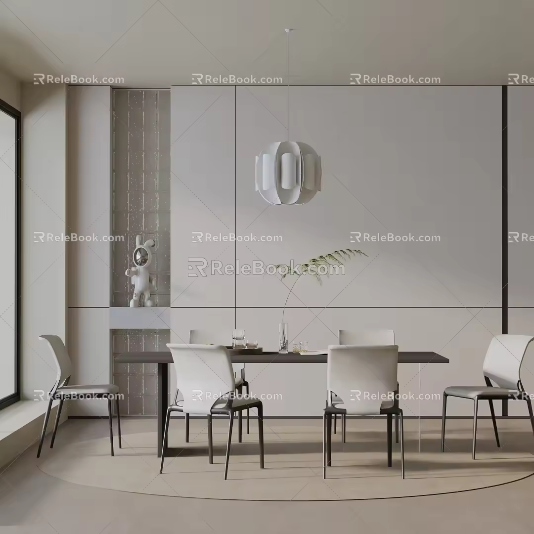 Modern table combination 3d model