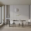 Modern table combination 3d model
