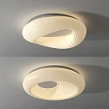 Modern White Ceiling Light With Unique Wavy Texture And Soft Glow