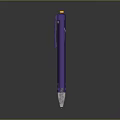 Practical Purple Writing Pen With Orange Cap Hanging Loop For Daily Stationery Use