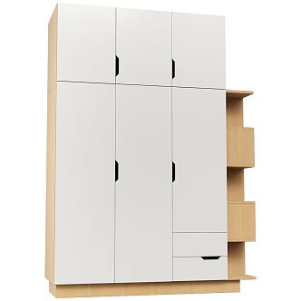 doors Modern Bedroom Entrance Wardrobe 18 3d model
