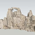 Natural Stone And Wood Decorative Elements For Outdoor Landscape Design