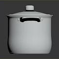 Stainless Steel Kitchen Pot With Lid And Double Handles For Household Cooking