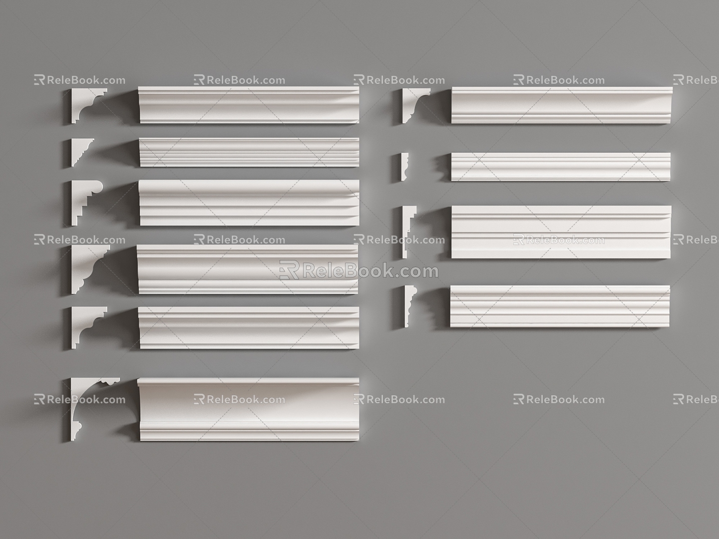 French plaster line 3d model