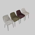 Modern Velvet Upholstered Dining Chairs With Sleek Metal Legs In Multiple Colors