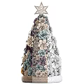 Multi Colored Succulent Shaped Decorative Ornament Set With Tree Shaped Structure For Home Decor