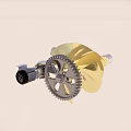 Industrial Equipment With Precision Metal Gear Turbine Blade And Mechanical Shaft