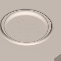 Modern Circular Ceiling Design with Starry Small Lights and Decorative Frame 3d model