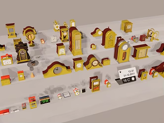 Modern European Clock 3d model