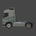 Volvo Truck Rear View With Chassis Structure And Wheels Design 3d model