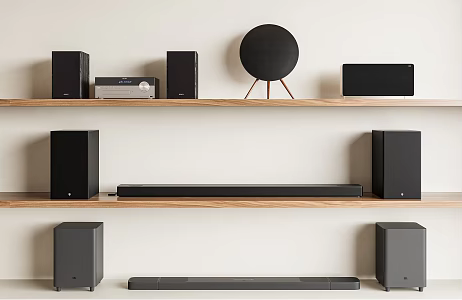 Audio Combination Bar Audio Bluetooth Audio Modern Simple Audio Video Equipment 3d model