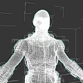 Futuristic Sci Fi Game Movie Character In Mechanical Combat Armor With High Tech Design