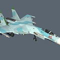 Su-27 fighter flanker jet fighter 3d model