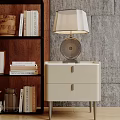 Table Lamp Table Lamp Side Bookshelf 3d model