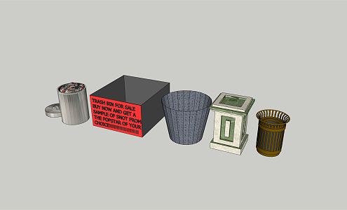 Modern trash can garbage sorting station garbage bin garbage room sorting bin 3d model