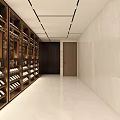 Modern Wine Cellar Interior Design With Wooden Racks And Displayed Wine Bottles