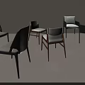 Modern Dining Chairs With Leather Seats Wooden Frames And Metal Legs In Various Colors