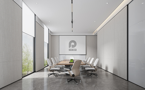 Modern Meeting Room Meeting Table and Chair 3d model