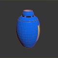 Modern Glossy Blue Decorative Vase With Sleek Design And Shiny Finish