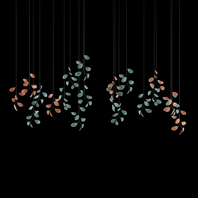 Modern Chandelier Simple Petal Chandelier 3d model Modern Chandelier Simple Petal Chandelier 3d model