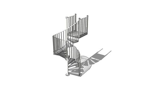 modern revolving staircase 3d model