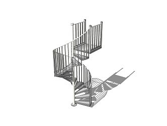 modern revolving staircase 3d model