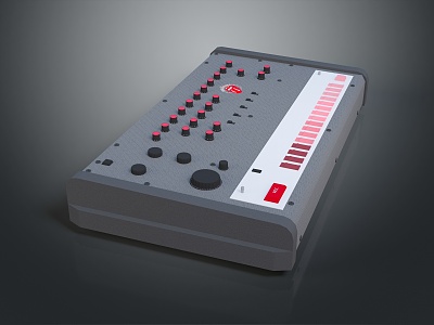 portable synthesizer mixer reverberator tuner mixer mixing equipment 3d model