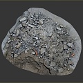 sandstone pile sandstone pile gravel pile pile rock 3d model