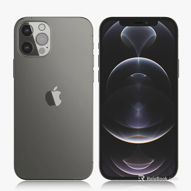Apple iPhone Latest Model With Triple Camera Sleek Black Design And Front 3d model 