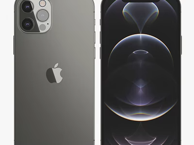 Apple iPhone Latest Model With Triple Camera Sleek Black Design And Front 3d model