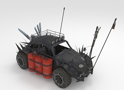 Modern modified car modified car 3d model