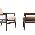 Modern Leisure Chairs Featuring Wooden Metal Frames And Soft Upholstered Seats