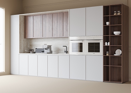 Side Cabinet Wine Cabinet Oven Microwave Oven 3d model