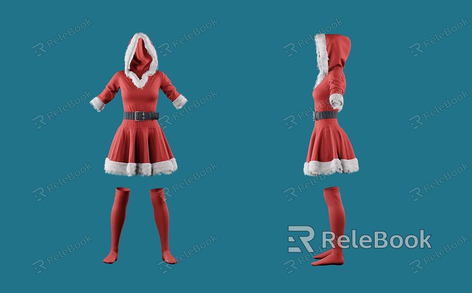 Girls Christmas Costume Girls Women Christmas Costume Dress Clothes Christmas Hat model