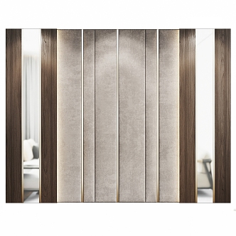 Decorative wall panels and headboards 3d model