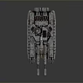 Futuristic Battle Tank With Dual Cannons Metallic Armor And Antennas Design