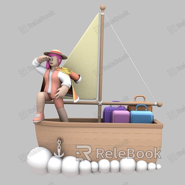 Explorer Cartoon Scene Anime Scene Cartoon Woman model