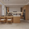 Modern Dining Living Room Interior Design With Wooden Screen Ink Painting Sofa And Coffee Table