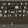 Modern bookcase 3d model
