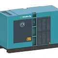 Industrial Equipment Blue Galeao CY Silent Generator With Control Panel And Ventilation Grilles
