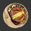 Crispy Chicken Burger with Golden Toasted Bun Fresh Lettuce Melted Cheese and Juicy Filling