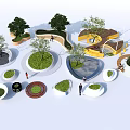 Modern Tree Pool Landscape Tree Pool 3d model