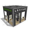 e VERSYS Exhibition Booth Design With Altitude Sign And Interior 3d model