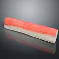 Fresh Delicious Crab Stick With Red And White Striped Design And Smooth Texture