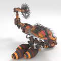 Armed Robot Fighting Robot Machine Scorpion Saw Blade 3d model