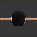 Cartoon Game Movie Character Boy With Brown Hair White Shirt Red Scarf Arms Outstretched