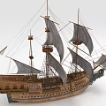 Modern Sailing Large Sailing 3d model