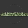 Lush Green Grass Round Patch With Vibrant Texture Against Dark Background 3d model