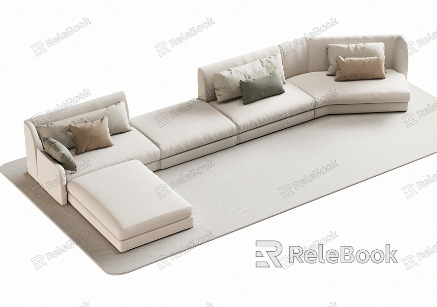 Multi-person sofa double sofa model