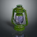 Vintage Green Metal Candle Lantern with Classic Retro Style for Home Decor